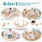 4-in-1 Multifunctional Wooden Climbing Toys with Rocker and Crawling Tunnel - 48" x 20.5" x 17.5" (L x W x H)